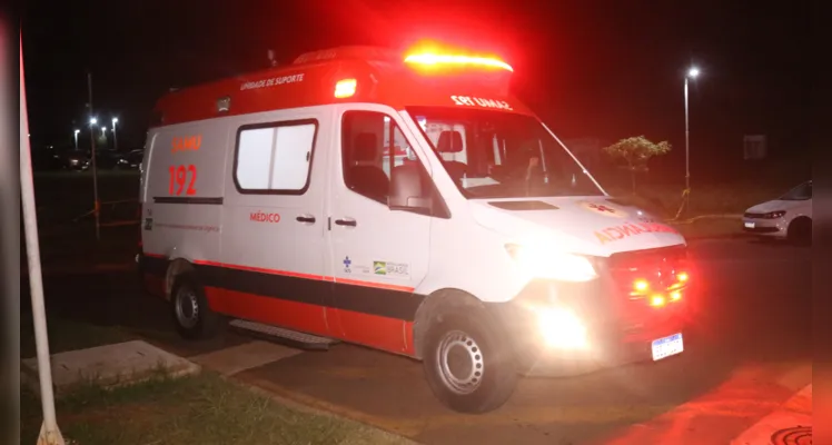 Samu esteve no local do acidente |