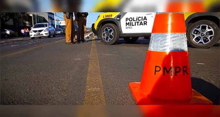Agentes estiveram sinalizando o local do acidente.