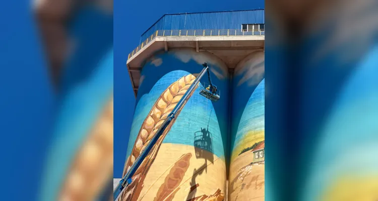 Pintura em mural da Maltaria de PG recebe acabamentos finais