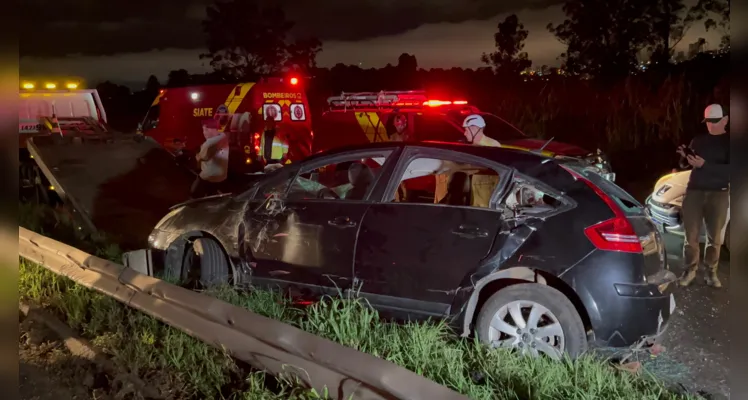 Citroën C4 se envolveu no acidente de trânsito.