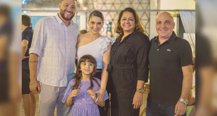 Flávio Gorte, Nane Gorte, Hindra Batista Rosas, Celso Batista
Rosas e a pequena Alice Batista Rosas.