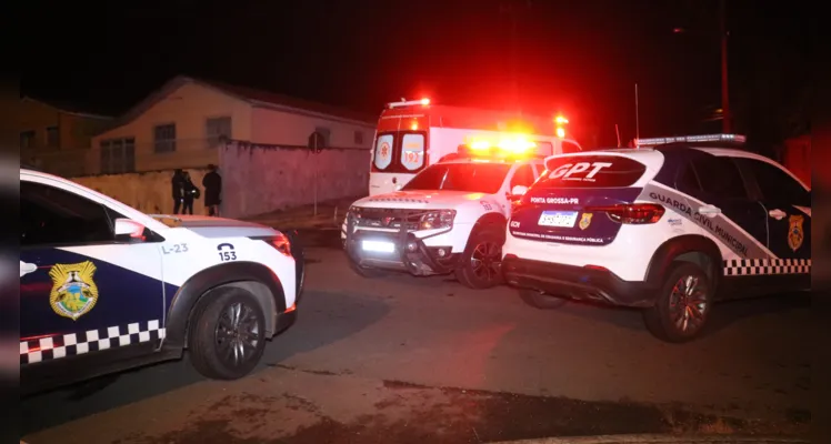 Equipes da Guarda Civil Municipal durante a ocorrência.