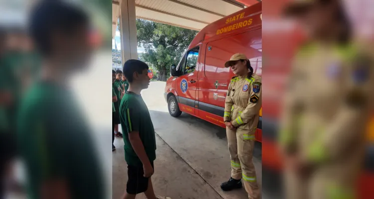 Bate-papo com profissional trouxe vários conhecimentos aos alunos.