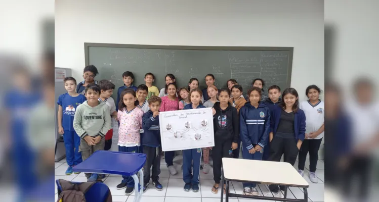 Diversão e aprendizado andaram de mãos dadas durante a aula.