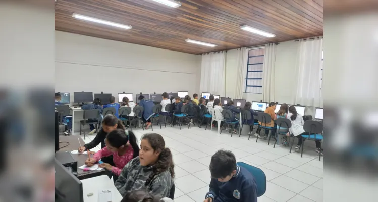 Diversão e aprendizado andaram de mãos dadas durante a aula.