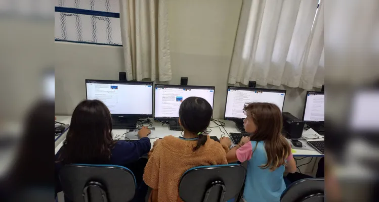 Diversão e aprendizado andaram de mãos dadas durante a aula.