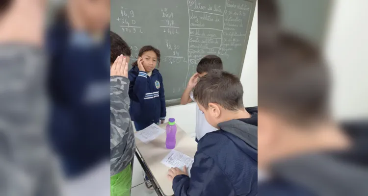 Diversão e aprendizado andaram de mãos dadas durante a aula.