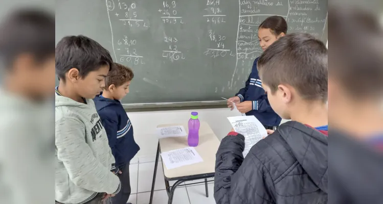 Diversão e aprendizado andaram de mãos dadas durante a aula.