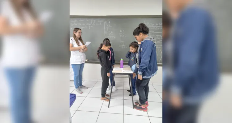 Diversão e aprendizado andaram de mãos dadas durante a aula.