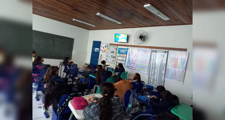 Diversão e aprendizado andaram de mãos dadas durante a aula.