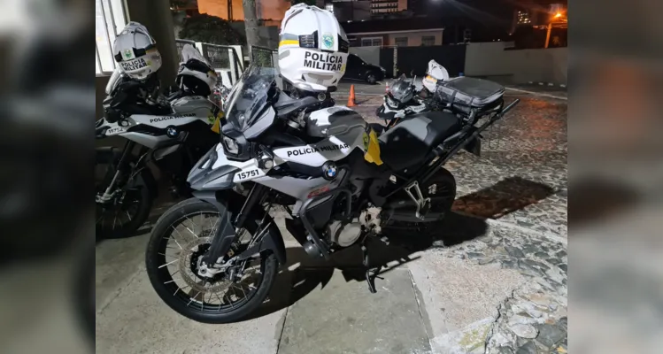 ROCAM fez patrulhamento na praça Barão do Rio Branco.