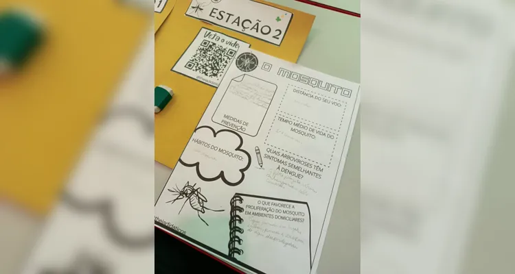 QR Codes e outros elementos também foram utilizados em sala.