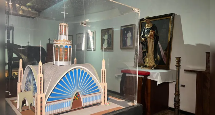 Maquete com o projeto atual da Paróquia Sant'ana.