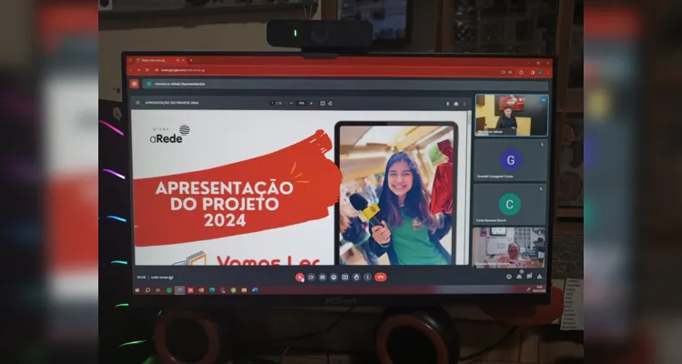 A realização da oficina aconteceu via Google Meet