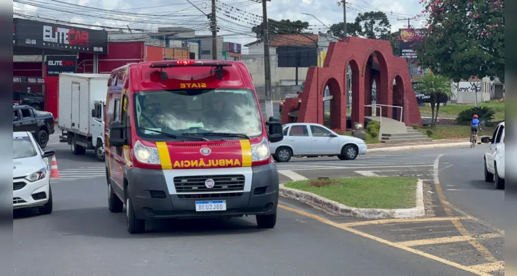 A vítima teve uma escoriação no rosto e foi encaminhada pela ambulância para a UPA Santana.