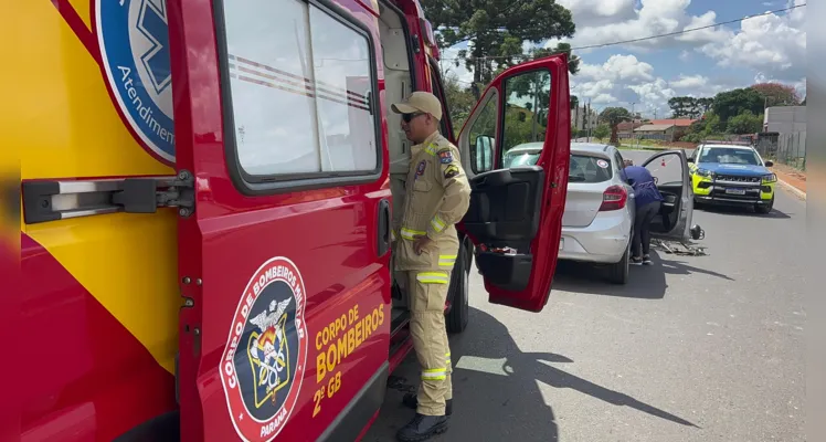 A vítima teve uma escoriação no rosto e foi encaminhada pela ambulância para a UPA Santana.