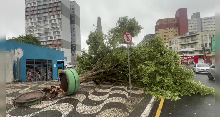 O trânsito na rua Saldanha Marinho segue em meia pista.