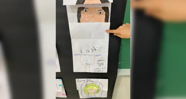 Uma das atividades realizadas pelos alunos foi o desenho da representação de suas mentes, onde com dobraduras no papel, permitindo que os colegas "visitassem seus pensamentos".