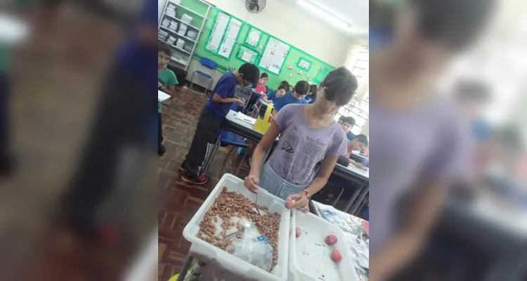 A proposta contou com o empenho e colaboração de toda a turma, além da participação da professora e diretora da escola.