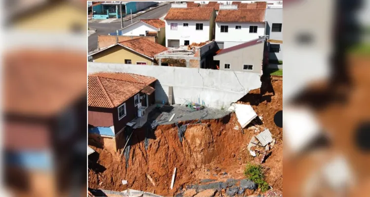 Duas casas foram totalmente interditadas pela Defesa Civil e uma parcialmente