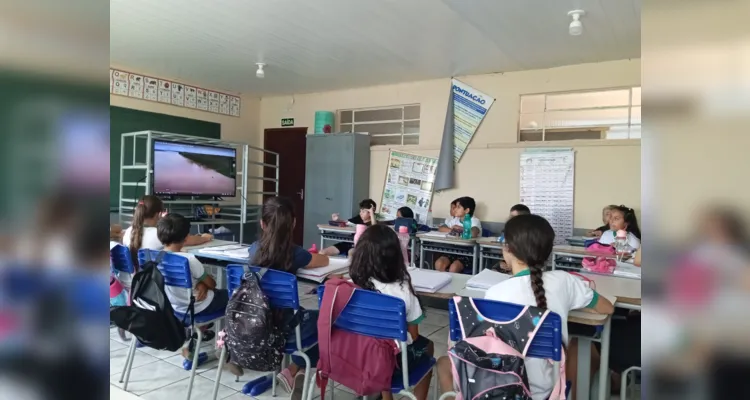 Recursos tecnológicos ampliaram o estudo da temática junto à classe.