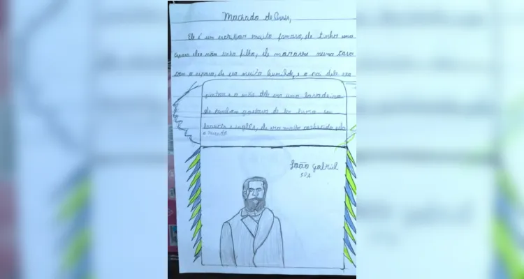 Alunos desenvolveram sugestão de atividade da videoaula e fizeram produções biográficas.