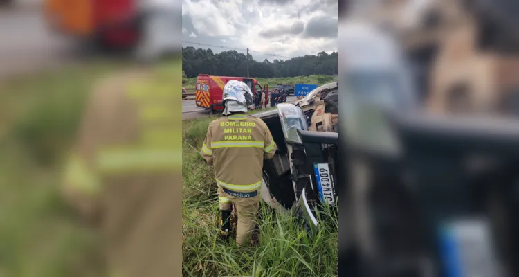 Capotamento aconteceu na tarde deste sábado