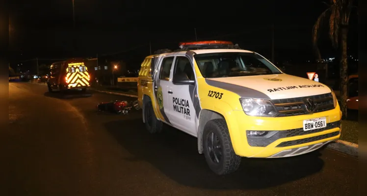 Acidente de trânsito em PG deixa motociclista ferido e mobiliza Siate