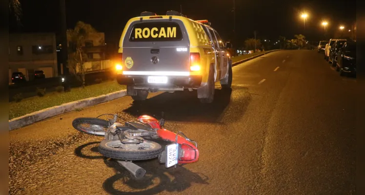 Acidente de trânsito em PG deixa motociclista ferido e mobiliza Siate