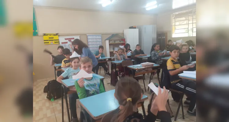 Estudantes puderam protagonizar momento de produção durante dinâmica.