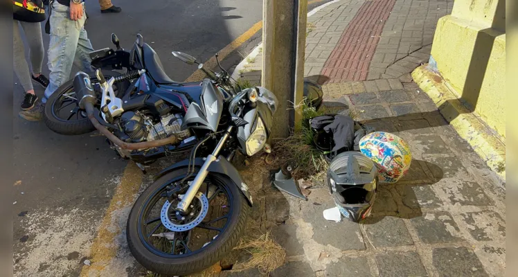 Motociclista sofre fratura após colisão com carro em PG