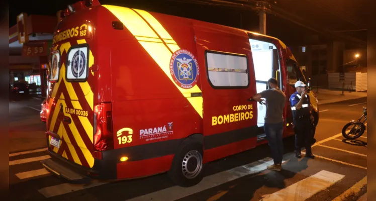 Motociclista fica ferido em acidente no Centro de Ponta Grossa |