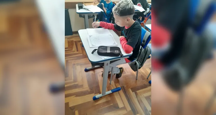 Como parte da proposta, os alunos puderam escrever as suas próprias histórias.