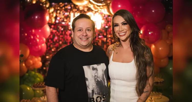 Rômulo Cury e a aniversariante.