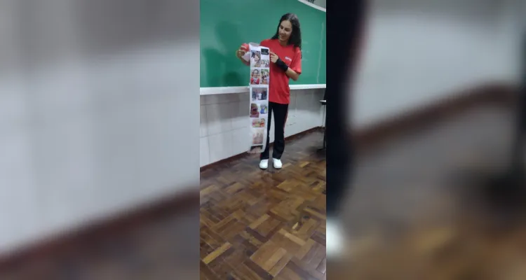 Cada aluno escolheu um formato diferente para apresentar as suas vivências.