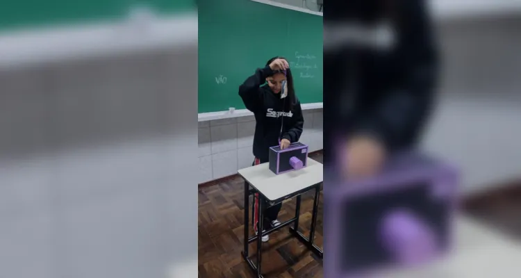 Cada aluno escolheu um formato diferente para apresentar as suas vivências.