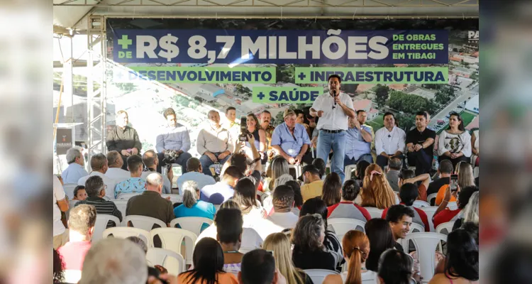 Tibagi, 13 de março de 2024 - O governador Carlos Massa Ratinho Jr. inaugura CMEI e libera R$ 8,7 milhões em recursos para Tibagi.