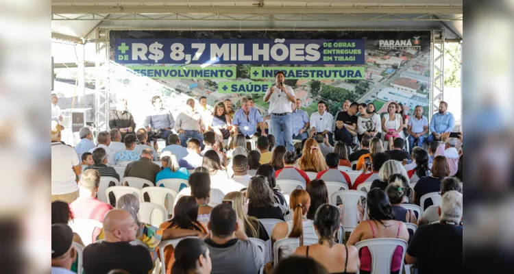 Tibagi, 13 de março de 2024 - O governador Carlos Massa Ratinho Jr. inaugura CMEI e libera R$ 8,7 milhões em recursos para Tibagi.