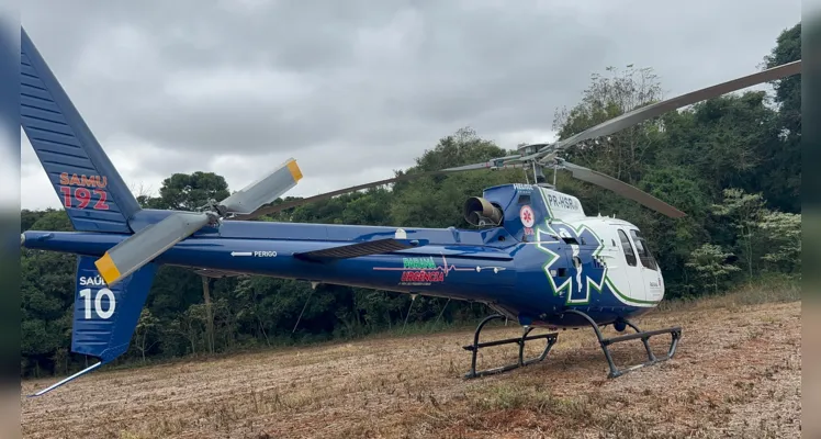 Transporte aéreo do Samu foi acionado.