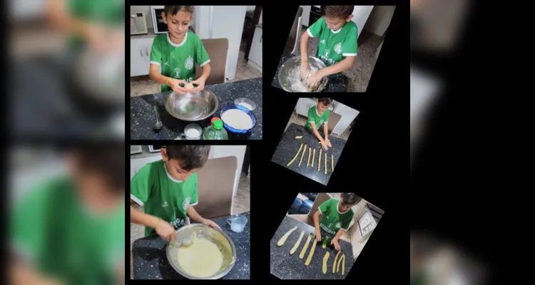 Confira os registros dos alunos confeccionando suas receitas em casa.