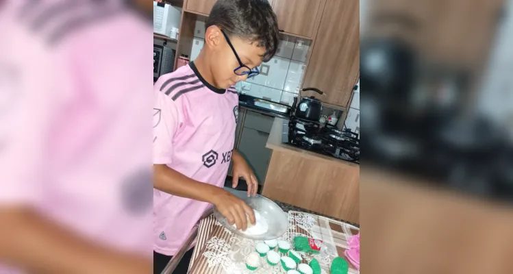 Confira os registros dos alunos confeccionando suas receitas em casa.