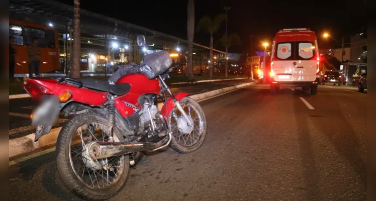  O condutor da moto afirmou ter tentado frear, mas não conseguiu evitar o atropelamento