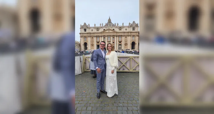 Casal de PG recebe bênção matrimonial do Papa Francisco