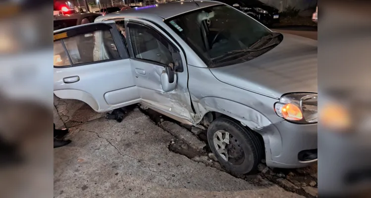 Acidente em cruzamento deixa um ferido em Ponta Grossa