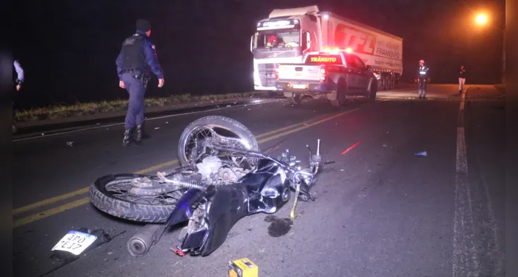 Motociclista morreu na hora devido à gravidade do acidente