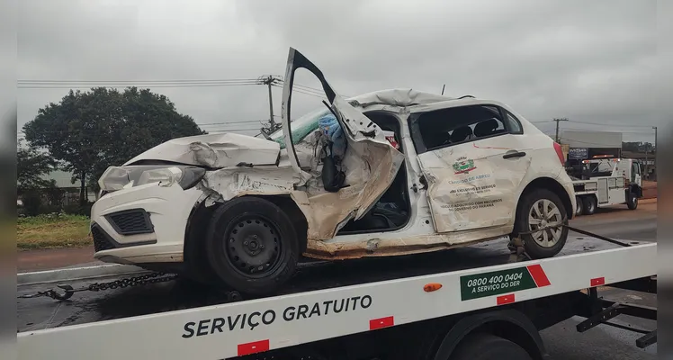 Colisão com carro da Prefeitura de Cândido de Abreu deixa um morto