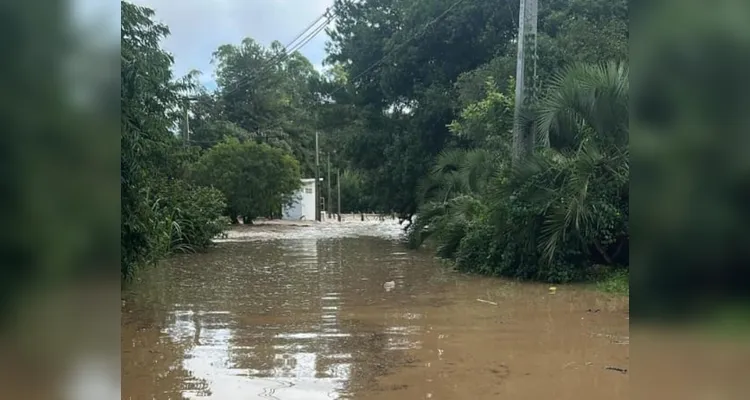 Chuvas provocam alagamentos na região de Tibagi