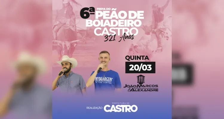 Thiago Reis & Cristiano, João Marcos & Alexandre, Ana Flávia Petrech e Luana Dias animam público entre quarta (19) e sábado (22) no Parque de Exposições Dario Macedo