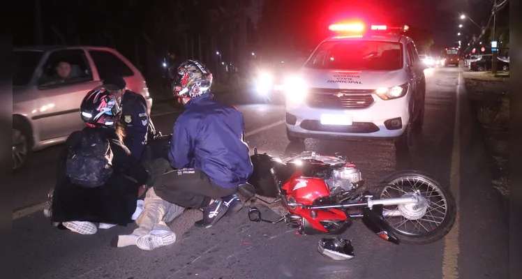 Fotos mostram cenário de acidente com jovem motociclista, em PG