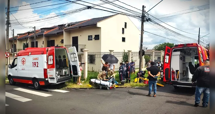 Veja fotos do grave acidente com dois ocupantes de moto em PG